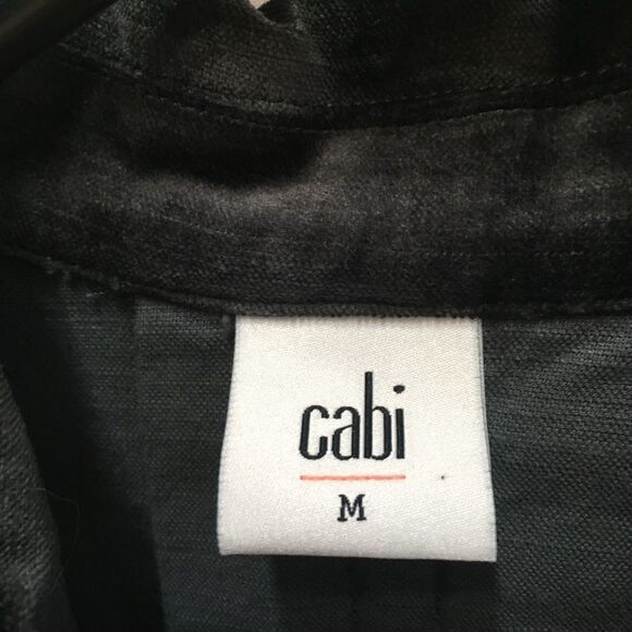 CABI TUESDAY TOPPER‎ BLACK VELVET JACKET - Picture 5 of 6